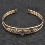 Second Hand 9ct Yellow Gold Amethyst Half Bangle 41211381