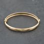 Second Hand 18ct Yellow Gold Patterned Hinged Bangle 41211390