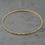 Second Hand 9ct Yellow Gold Diamond Cut Standard Simple Bangle 41211407