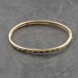 Second Hand 9ct Yellow Gold 0.26ct Diamond Rubover Set Hinged Bangle 41211415