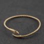 Second Hand 9ct Yellow Gold Ruby Twisted Snake Flexible Standard Cuff Bangle 41211422