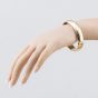 Second Hand Vintage 9ct Yellow Gold Half Engraved Hinged Bangle 41211424