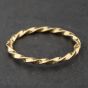 Second Hand 9ct Yellow Gold Twist Hinged Bangle 41211426