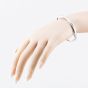 Second Hand 9ct White Gold Diamond Brushed & Polished Crossover Small Hinged Bangle 41211430