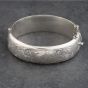 Second Hand Vintage Silver Hand Engraved Hinged Bangle 41211431