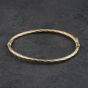 Second Hand 9ct Yellow Gold Twist Hinged Bangle 41211432