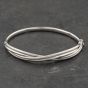 Second Hand 9ct White Gold Half Twist Hinged Bangle 41211444