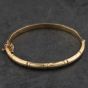 Second Hand 9ct Yellow Gold Bamboo Hinged Bangle 41211454