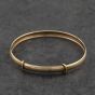 Second Hand 9ct Yellow Gold Diamond Set Small Expandable Bangle 41211468