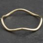 Second Hand 9ct Yellow Gold Wave Hinged Bangle 41211478