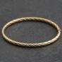 Second Hand 9ct Yellow Gold Engraved Hinged Bangle 41211480