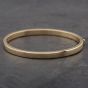 Second Hand 9ct Yellow Gold Plain Standard Hinged Bangle 4121290