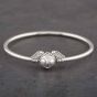 Second Hand Pandora Sterling Silver Moments Harry Potter Snitch 19cm Engraved Bangle 41221028