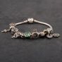 Second Hand Pandora Silver Multi Stone 19cm Charm Bracelet 41221064