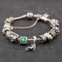 Second Hand Pandora Silver Fifteen Charms & 20cm Charm Bracelet 41221090