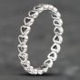 Second Hand Pandora Silver Band Of Hearts Dress Ring 41221115