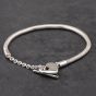 Second Hand Pandora Silver Heart 17cm Snake Chain Bracelet 41221165