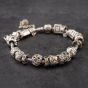 Second Hand Pandora Silver 22 Assorted Charms 8.5 Inch Snake Charm Bracelet 41221182