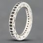 Second Hand Pandora Silver Black Cubic Zirconia Full Eternity Ring 41221244