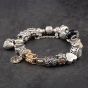 Second Hand Pandora Silver Love Theme Full 18cm Charm Bracelet 41221256