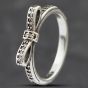 Second Hand Pandora Silver Cubic Zirconia Bow Dress Ring 41221299