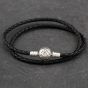 Second Hand Pandora Black Double Leather Charm Bracelet 590745CBK-D2