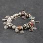 Second Hand Pandora Silver 22 Assorted Charms 21cm Charm Bracelet 41221369