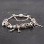 Second Hand Pandora Silver Pandora With Safety Chain And 17 Charms 7.5 Inch Charm Bracelet 41221374