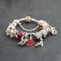 Second Hand Pandora Silver Multi Stone Pandora Assorted Disney 6.5 Inch Charm Bracelet 41221379