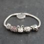 Second Hand Pandora Silver Multi Stone Pandora Assorted Mom Charms 6 Inch Charm Bracelet 41221381