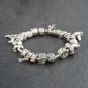 Second Hand Pandora Silver Multi Stone Pandora Assorted 8 Inch Charm Bracelet 41221386
