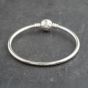 Second Hand Pandora Silver Cubic Zirconia Pandora Small Charm Bangle 41221399