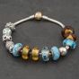 Second Hand Pandora Silver Pandora 14 Assorted Glass Bead And Cz 9 Inch Charm Bracelet 41221424