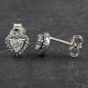 Second Hand Pandora Elevated Heart Stud Earrings 298427C01