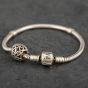 Second Hand Pandora Sterling Silver 17cm Charm Bracelet 4122194