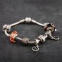 Second Hand Pandora Sterling Silver Multi Stone 19cm Charm Bracelet 4122209