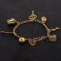 Second Hand 9ct Yellow Gold Charm Bracelet 4123895