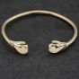 Second Hand 9ct Yellow Gold Boxing Glove Heavy & Large Torque Bangle 41240008