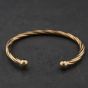 Second Hand 9ct Yellow Gold Twisted Large Torque Bangle 41240015