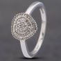 Second Hand Sterling Silver Diamond Heart Cluster Ring 412501162
