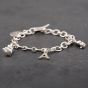 Second Hand Silver Links Of London Including Charms 7 Inch Charm Bracelet 41251039