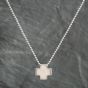 Second Hand Tiffany & Co. Silver Cross Pendant & 15 Inch Ball Chain 41251136