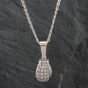 Second Hand Silver Cubic Zirconia Boxing Glove Pendant & 20 Inch Curb Chain 41251138