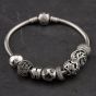 Second Hand Pandora Silver 8 Assorted Charms & 19cm Snake Charm Bracelet 41251292