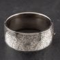 Second Hand Vintage Silver Half Engraved 21cm Hinged Bangle 41251304