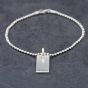 Second Hand Gucci Silver Dog Tag 8 Inch Ball Chain Bracelet 41251320