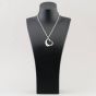 Second Hand Tiffany & Co. Silver Open Heart Pendant & 17 Inch Curb Chain 41251345