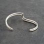 Second Hand Silver Double Wave Standard Cuff Bangle 41251458