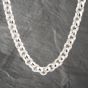 Second Hand Silver Engraved Hoop 24 Inch Belcher Chain 41251506