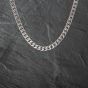 Second Hand Silver Heavy 18 Inch Curb Necklace 41251531